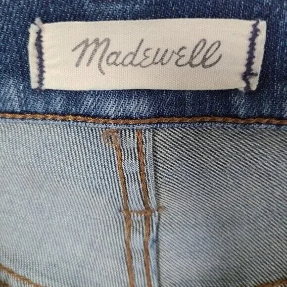 Madewell 9” High-Rise Skinny Jeans Torn Knee Edition Distressed Size 28 - Picture 5 of 6